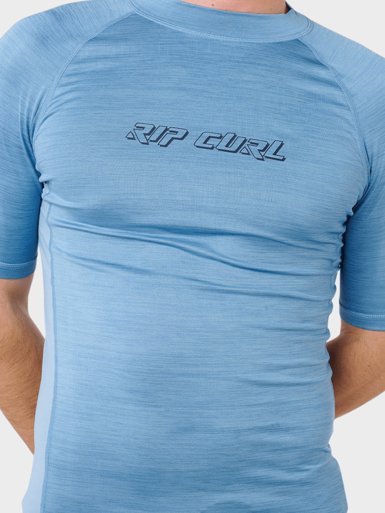 Rip Curl Dawn Patrol UPF Perf S/S UV trøjer - Herre - Faded Denim