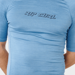 Rip Curl Dawn Patrol UPF Perf S/S UV trøjer - Herre - Faded Denim
