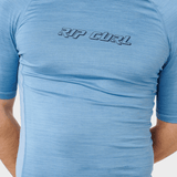 Rip Curl Dawn Patrol UPF Perf S/S UV trøjer - Herre - Faded Denim