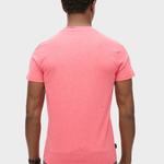 Organic Cotton Essential Logo Tshirt - Herre - Punch Pink Marl - Gumpel & Co