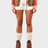 5 Inch Field Shorts - Dame - Off White / Tan - Gumpel & Co