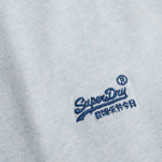 Organic Cotton Essential Logo Tshirt - Herre - Icy Blue Marl/Navy - Gumpel & Co