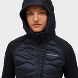 Helium Dun Hybrid Midlayer med Hætte - Dame - Sort
