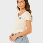 Rc Heart V Neck T shirt - Dame - Lily - Gumpel & Co