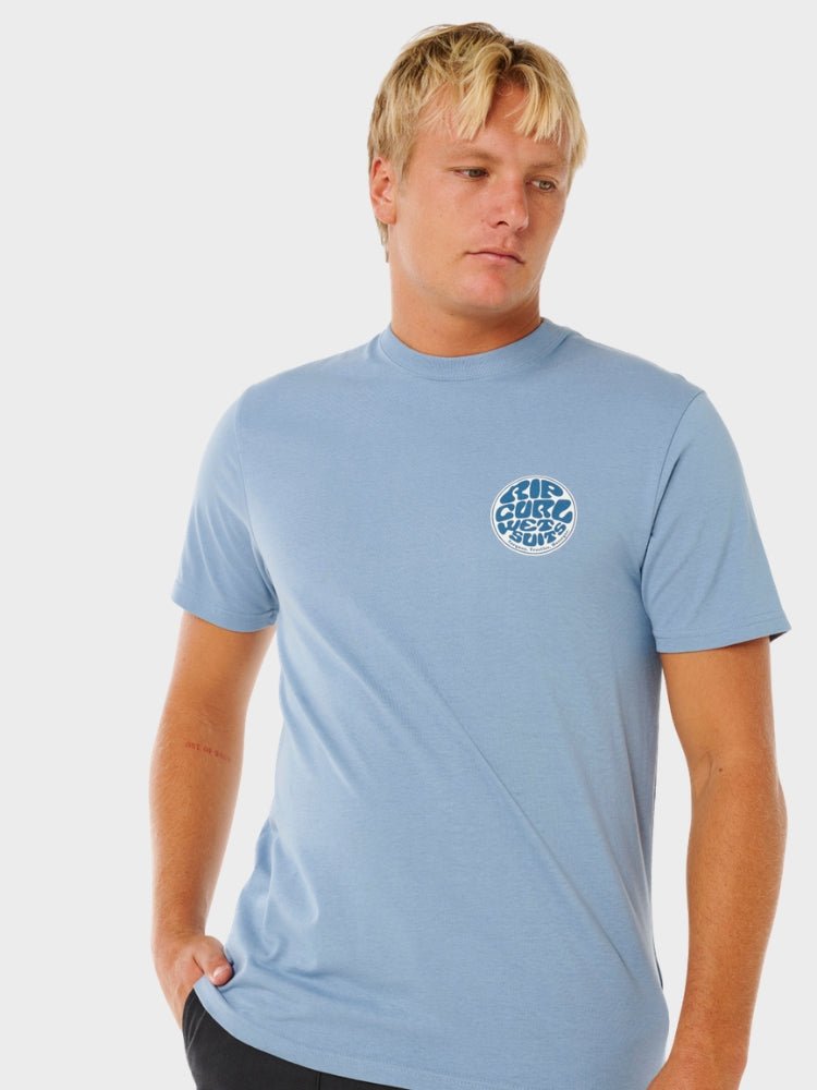 Wettie Passage Icon T shirt - Herre - Faded Denim - Gumpel & Co