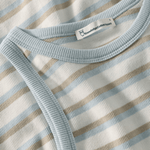KNOWLEDGE COTTON APPAREL Racer Rib Top - Dame - Multi color stripe