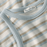 KNOWLEDGE COTTON APPAREL Racer Rib Top - Dame - Multi color stripe
