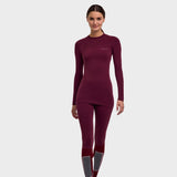 Womens Thermozone 3/4 Tights Wool-Tech - Barolo
