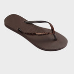 Slim Glitter II Klipklapper - Dame - Dark Brown - Gumpel & Co