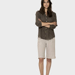 BLUE SPORTSWEAR Lisamarie linen Bermudas - Dame - Chalk-melange