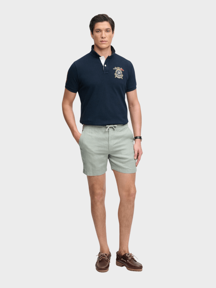 SUPERDRY Merchant Linen Shorts - Herre - Bay Green