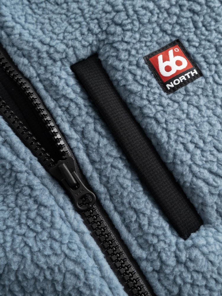 Tindur Shearling W Jacket Fleece - Dame - Blue Mirage - Gumpel & Co