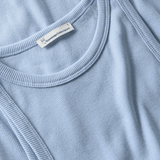 KNOWLEDGE COTTON APPAREL Racer Rib Top - Dame - Skyway