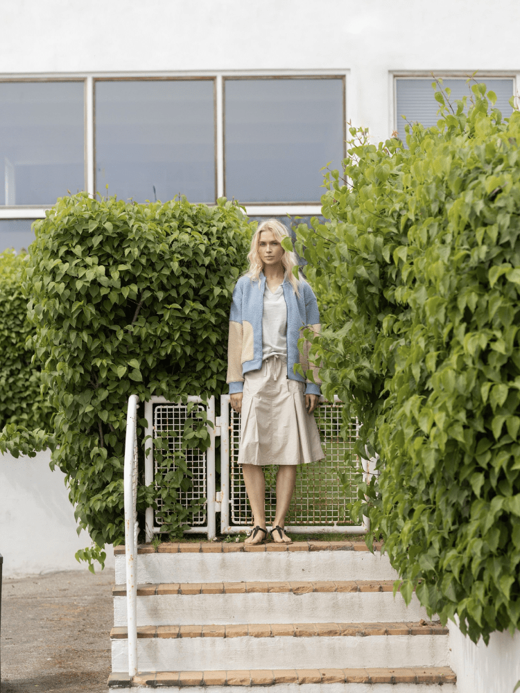 BLUE SPORTSWEAR Linea poplin Skirt - Dame - Chalk