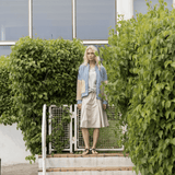 BLUE SPORTSWEAR Linea poplin Skirt - Dame - Chalk