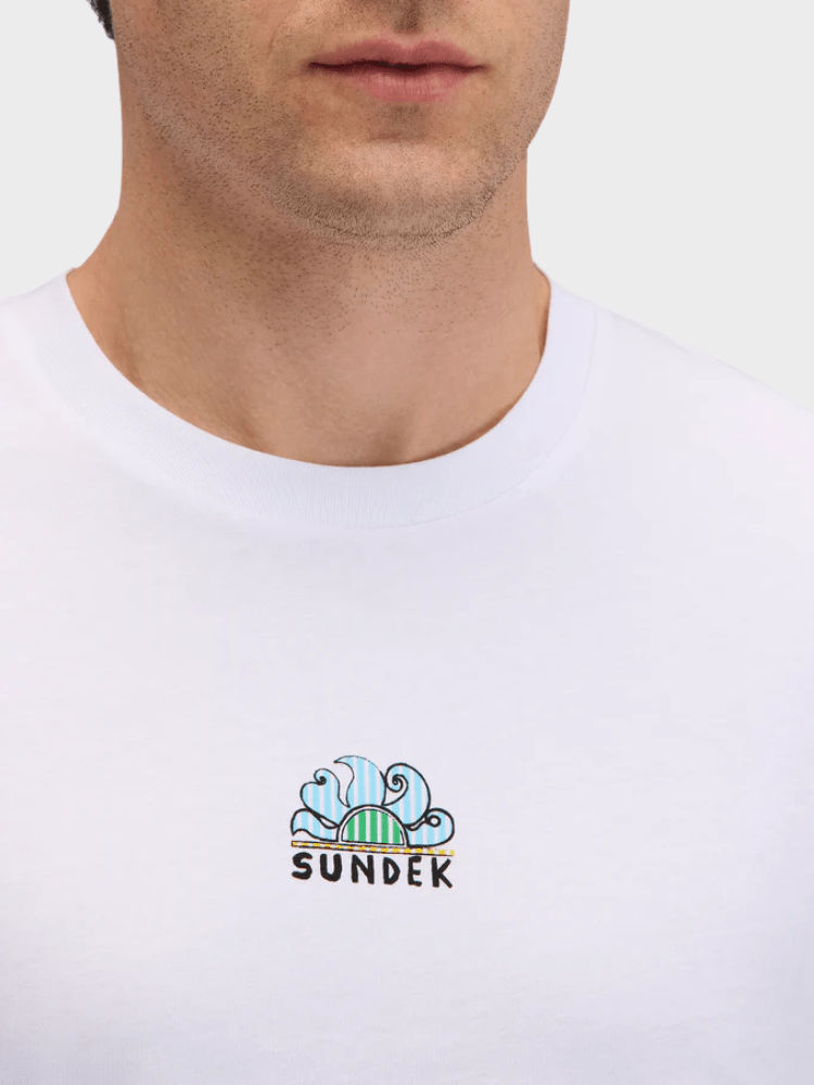 Sundek Tidal Surfer Printer Tshirt - Herre - White