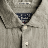 SUPERDRY Riviera Kortærmet Linen Skjorte - Herre - Bay Green