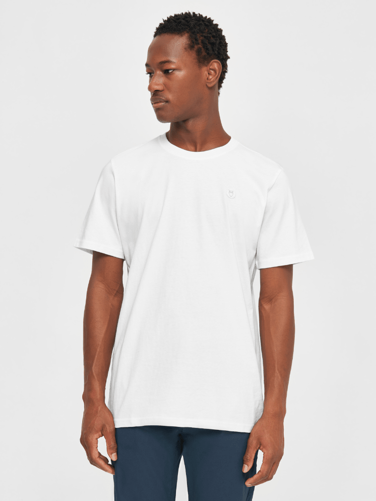 Badge T shirt - Herre - Bright White - Gumpel & Co
