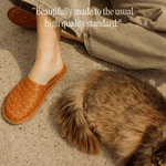 VIBAe Roma Woven Leather - Unisex - Cognac Brown