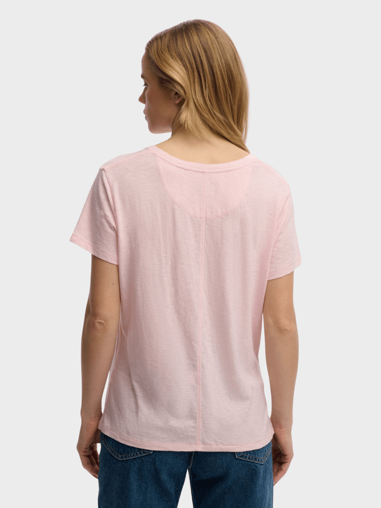 SUPERDRY Studios Slub Embroidered Tshirt - Dame - Pale Pink