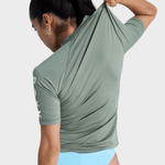 Whole Hearted Kortærmet UV trøje - Dame - Oil Green - Gumpel & Co