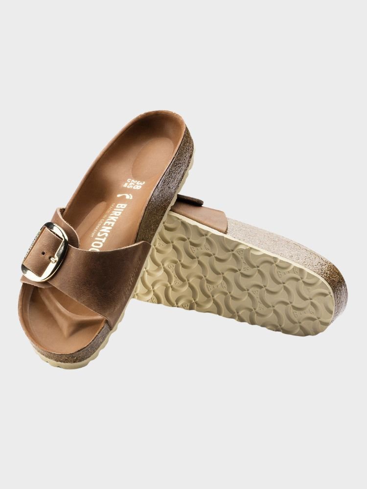 Madrid Big Buckle Smal - Unisex - Cognac - Gumpel & Co