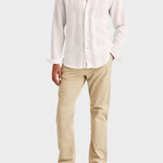 Morris Douglas Linen Shirt-Classic Fit - White