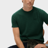 Organic Cotton Essential Logo T-shirt - Herre - Pitch Green Marl