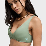 Roxy Love Elongated Tri Bikini Top - Dame - Oil Green