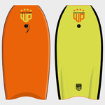 Woop Boogie Wave Power Bodyboard - Unisex - Orange Lime - Gumpel & Co