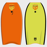 Woop Boogie Wave Power Bodyboard - Unisex - Orange Lime - Gumpel & Co