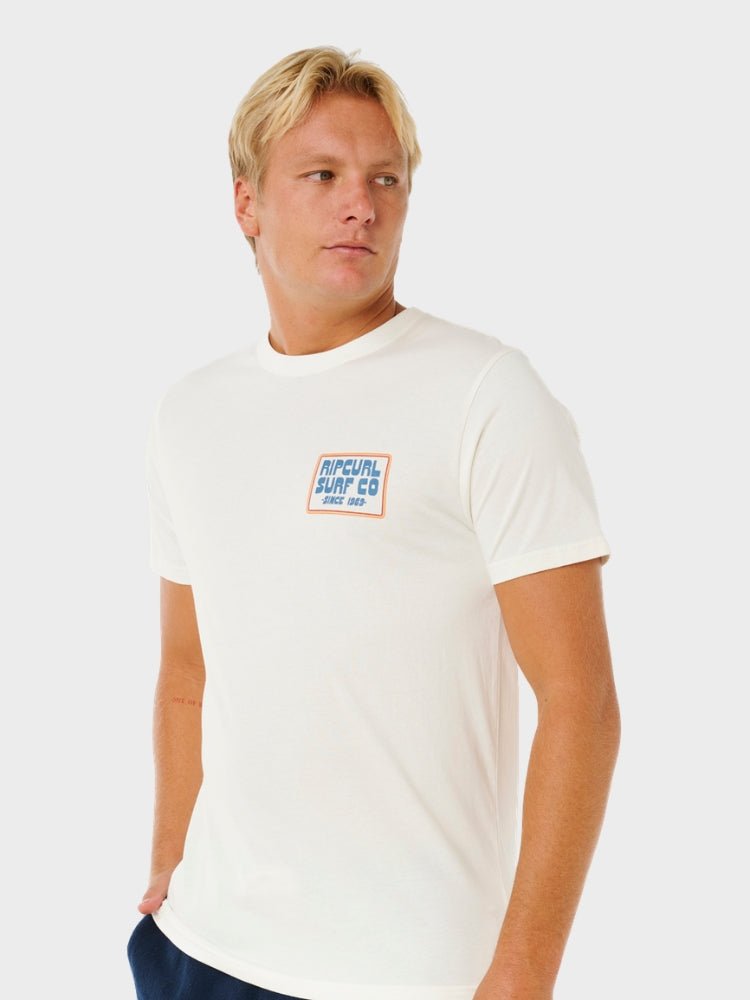 Rip Curl Pacific Rinse Sunrise T shirt - Herre - Bone