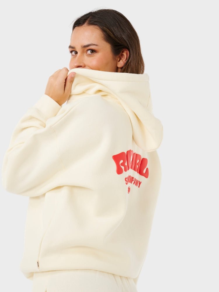Surf Puff Heritage Hood Hoodie - Dame - Cayenne - Gumpel & Co