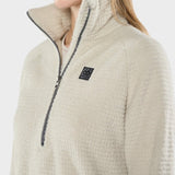 Hrannar W Zipneck Fleece - Dame - Dark Stone - Gumpel & Co