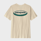 Patagonia 95 Oval Logo Tshirt - Herre - Undyed Natural