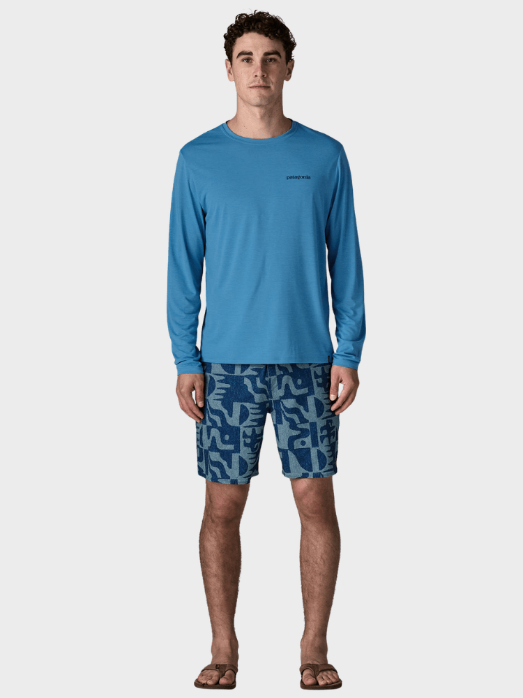Long - Sleeved Capilene Cool Daily Skjorte - Boardshort Logo - Shore Blue - Light Shore Blue X - Dye - Gumpel & Co