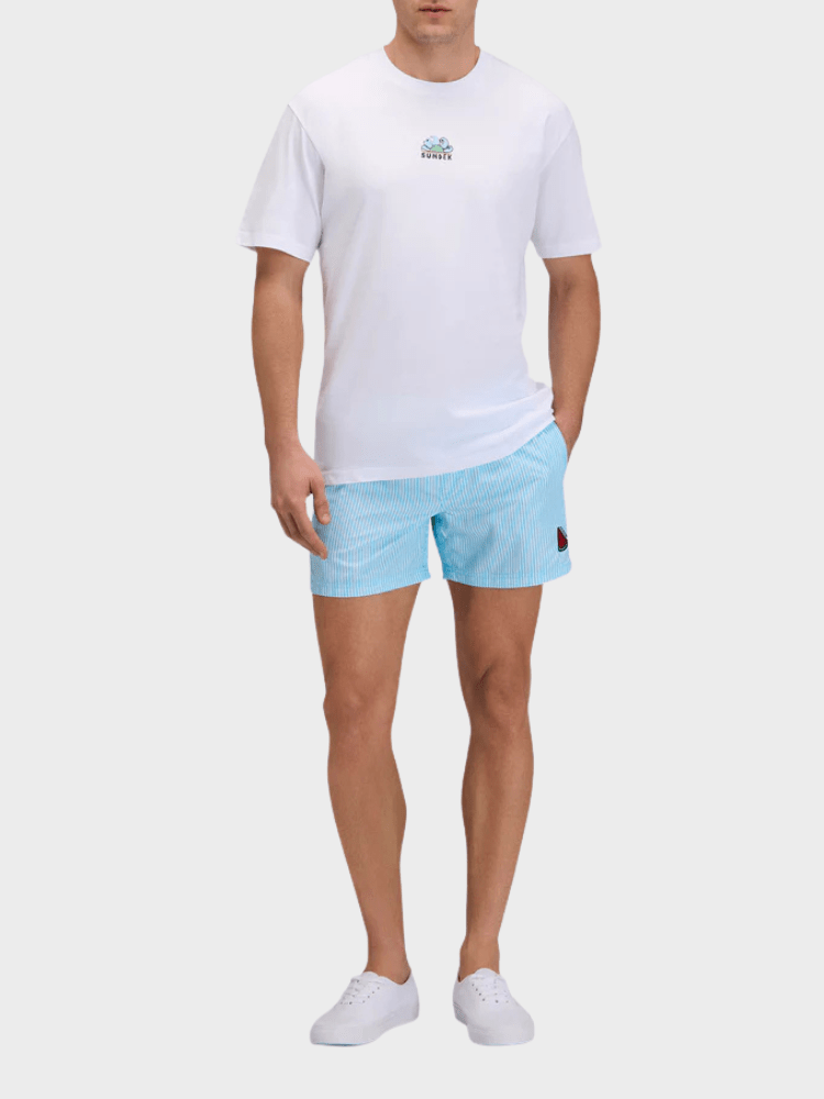 Sundek Tidal Surfer Printer Tshirt - Herre - White