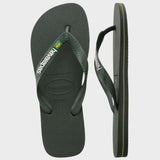 Brasil Logo Klipklapper - Unisex - Green Olive - Gumpel & Co