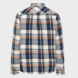 Dune regular checked flannel shirt Skjorte - Herre - Navy
