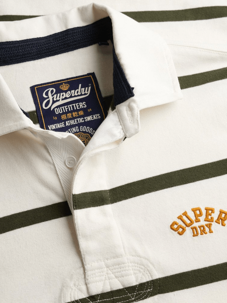 Vintage Athletic Stripe Rugby Polo - Herre - Athletic White Stripe - Gumpel & Co