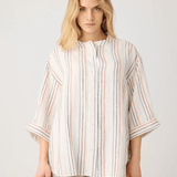 KNOWLEDGE COTTON APPAREL Stibet skjortebluse - Dame - Multi color stripe
