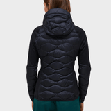 Helium Dun Hybrid Midlayer med Hætte - Dame - Sort