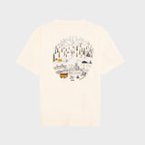Back print T shirt - Herre - Egret