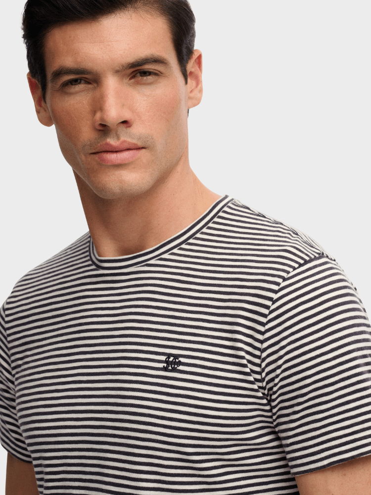 SUPERDRY Classic Essential Stripe T-shirt - Herre - Prep Navy Stripe