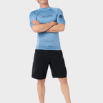 Rip Curl Dawn Patrol UPF Perf S/S UV trøjer - Herre - Faded Denim