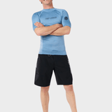 Rip Curl Dawn Patrol UPF Perf S/S UV trøjer - Herre - Faded Denim