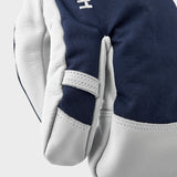 Army Leather Heli 3 fingre Skihandsker - Unisex - Navy