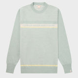 Pinstripe Crew - Herre - Faded Woad Green