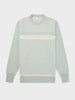 Pinstripe Crew - Herre - Faded Woad Green