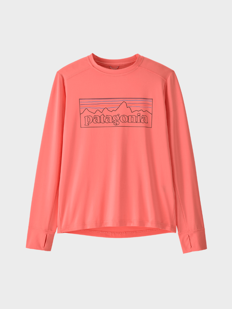 Patagonia K's L/S Kasket SW T Skjorte - Unisex - P6 Outline / Pickled Pink